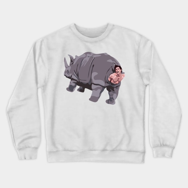 Ace Rhino Crewneck Sweatshirt by FutureSpaceDesigns